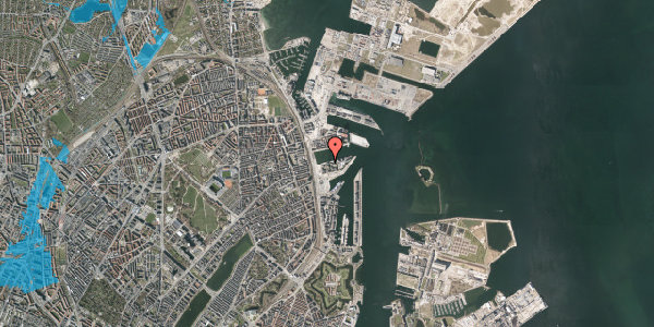 Oversvømmelsesrisiko fra vandløb på Marmorvej 13A, 1. tv, 2100 København Ø