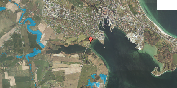 Oversvømmelsesrisiko fra vandløb på Dyrehavevej 92T, 5800 Nyborg