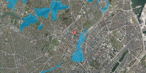 Oversvømmelsesrisiko fra vandløb på Glasvej 29, 3. tv, 2400 København NV