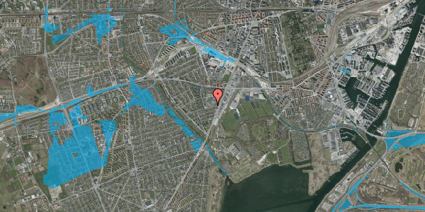 Oversvømmelsesrisiko fra vandløb på Blommehaven 6, 2500 Valby