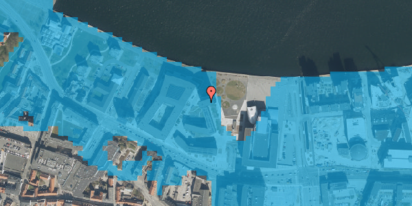 Oversvømmelsesrisiko fra vandløb på Rendsburggade 28, 1. 21, 9000 Aalborg