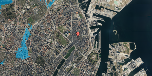 Oversvømmelsesrisiko fra vandløb på Nordre Frihavnsgade 24, 2100 København Ø