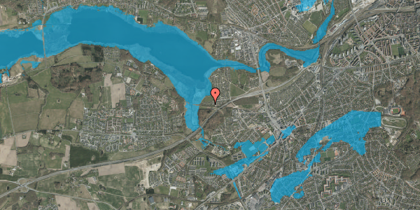 Oversvømmelsesrisiko fra vandløb på Haveforeningen Norringholm 418, 8260 Viby J