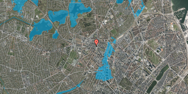Oversvømmelsesrisiko fra vandløb på Rentemestervej 21C, 2400 København NV