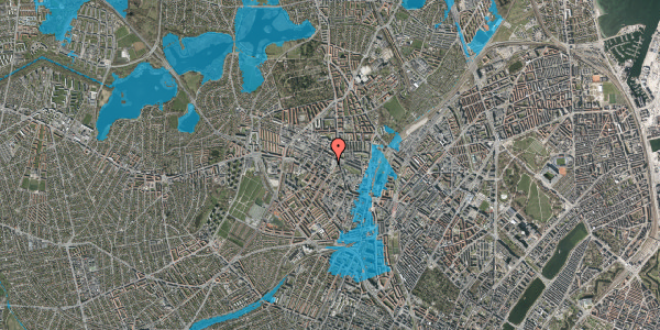 Oversvømmelsesrisiko fra vandløb på Thoravej 4A, 2400 København NV