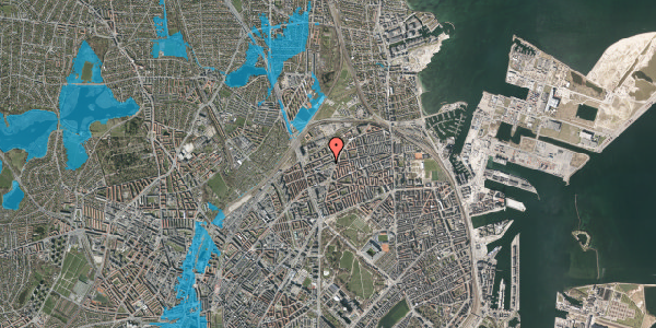 Oversvømmelsesrisiko fra vandløb på Venøgade 26, 1. tv, 2100 København Ø