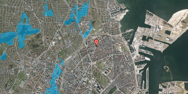 Oversvømmelsesrisiko fra vandløb på Venøgade 28, 4. th, 2100 København Ø