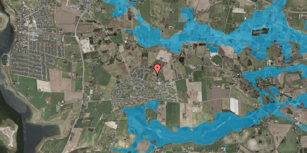 Oversvømmelsesrisiko fra vandløb på Skovrankevej 10, 4000 Roskilde