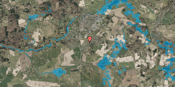 Oversvømmelsesrisiko fra vandløb på Troldebakken 44, 5560 Aarup