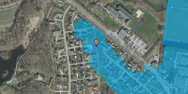 Oversvømmelsesrisiko fra vandløb på Lindenovsvej 29, 9330 Dronninglund