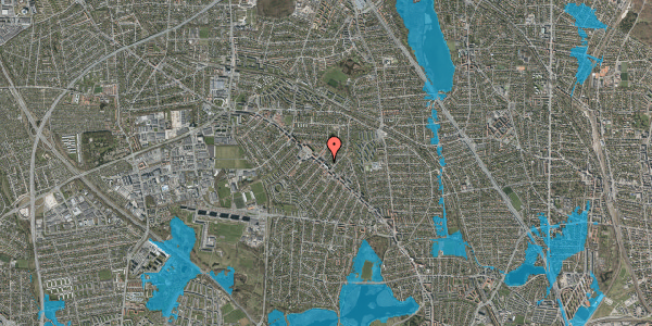 Oversvømmelsesrisiko fra vandløb på Niels Finsens Alle 69, 2. mf, 2860 Søborg