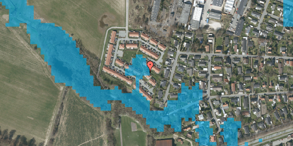Oversvømmelsesrisiko fra vandløb på Rolighedsparken 54, 3060 Espergærde