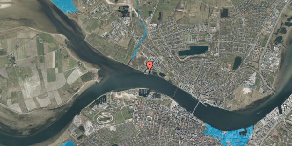 Oversvømmelsesrisiko fra vandløb på Lindholm Brygge 30, 7. 3, 9400 Nørresundby