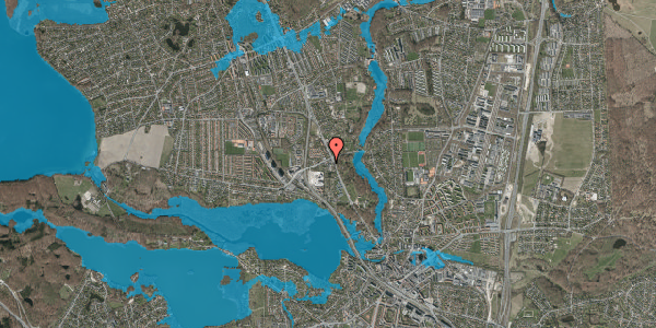 Oversvømmelsesrisiko fra vandløb på Kongevejen 55, 2800 Kongens Lyngby