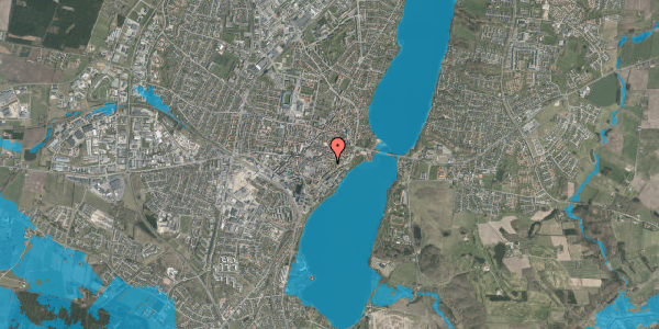 Oversvømmelsesrisiko fra vandløb på St. Sct. Mikkels Gade 10B, 2. tv, 8800 Viborg