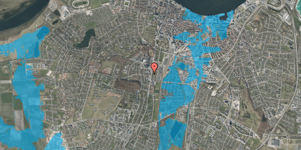 Oversvømmelsesrisiko fra vandløb på Hobrovej 44, 9000 Aalborg