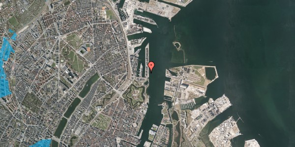 Oversvømmelsesrisiko fra vandløb på Langelinie Allé 10, 2100 København Ø
