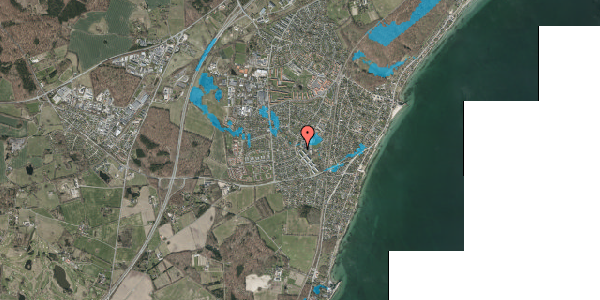 Oversvømmelsesrisiko fra vandløb på Kofod Anchers Vej 57, 3. th, 3060 Espergærde