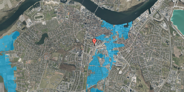 Oversvømmelsesrisiko fra vandløb på Gammel Kærvej 32, 9000 Aalborg