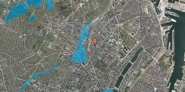 Oversvømmelsesrisiko fra vandløb på Baldersgade 14, st. , 2200 København N