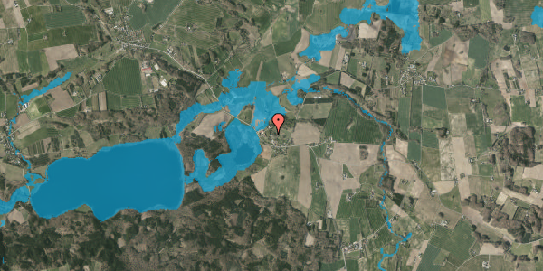 Oversvømmelsesrisiko fra vandløb på Låsbyvej 80D, 8660 Skanderborg