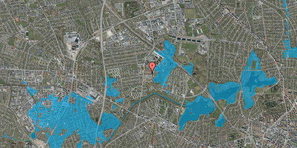 Oversvømmelsesrisiko fra vandløb på Mørkhøj Parkalle 22D, 2860 Søborg