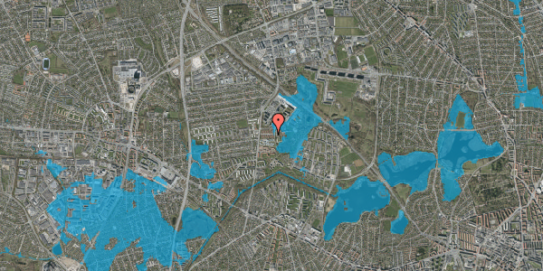 Oversvømmelsesrisiko fra vandløb på Mørkhøj Parkalle 26A, 2860 Søborg