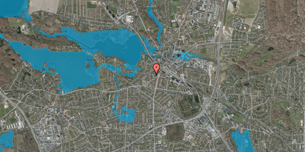 Oversvømmelsesrisiko fra vandløb på Odinsvej 12A, 2800 Kongens Lyngby