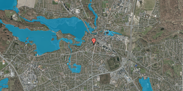 Oversvømmelsesrisiko fra vandløb på Odinsvej 12B, 2800 Kongens Lyngby