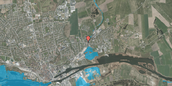 Oversvømmelsesrisiko fra vandløb på Rødkildevej 40, 8930 Randers NØ