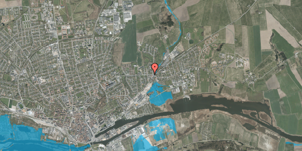 Oversvømmelsesrisiko fra vandløb på Rødkildevej 50, 8930 Randers NØ
