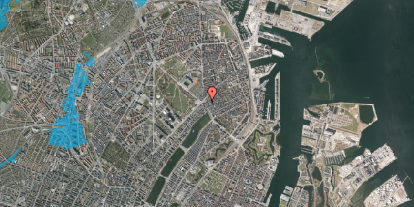 Oversvømmelsesrisiko fra vandløb på Østerbrogade 68, 2100 København Ø