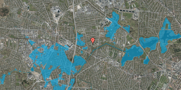 Oversvømmelsesrisiko fra vandløb på Muldager 50B, 2700 Brønshøj