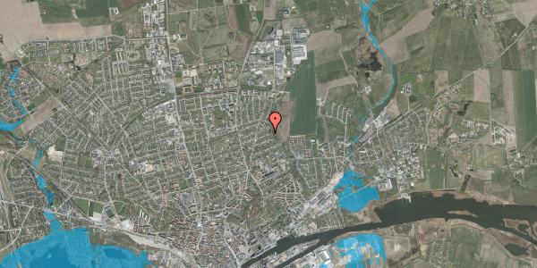Oversvømmelsesrisiko fra vandløb på Lindevej 41, 8930 Randers NØ