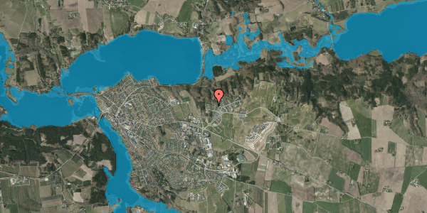 Oversvømmelsesrisiko fra vandløb på Rugaards Skovvej 16, 8680 Ry