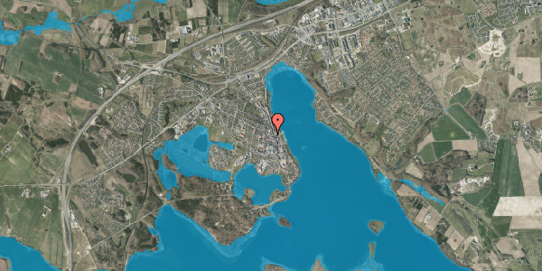 Oversvømmelsesrisiko fra vandløb på Ole Lund Kirkegaards Stræde 2A, 3. mf, 8660 Skanderborg