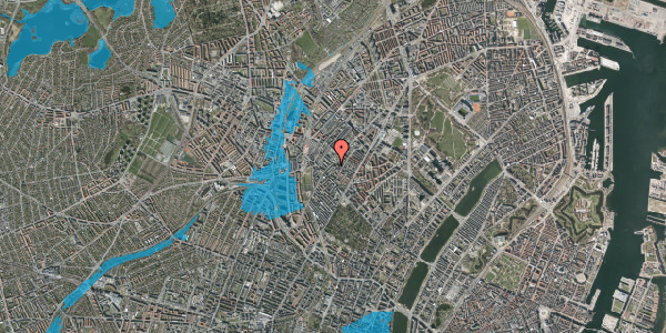 Oversvømmelsesrisiko fra vandløb på Dagmarsgade 9, 1. 104, 2200 København N
