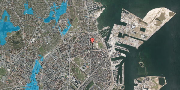 Oversvømmelsesrisiko fra vandløb på Østerbrogade 200, 2100 København Ø