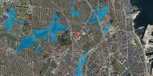 Oversvømmelsesrisiko fra vandløb på Peter Rørdams Vej 4, 2. 2, 2400 København NV