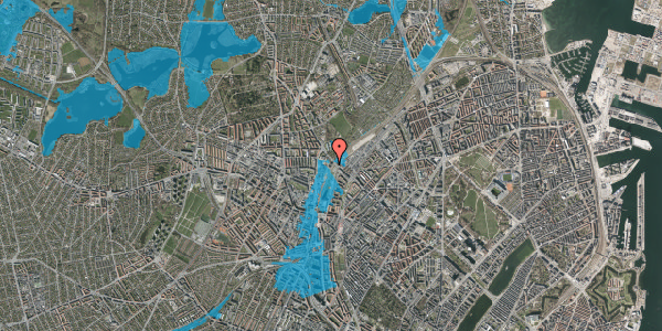 Oversvømmelsesrisiko fra vandløb på Fyrbødervej 12, 2. 2206, 2400 København NV