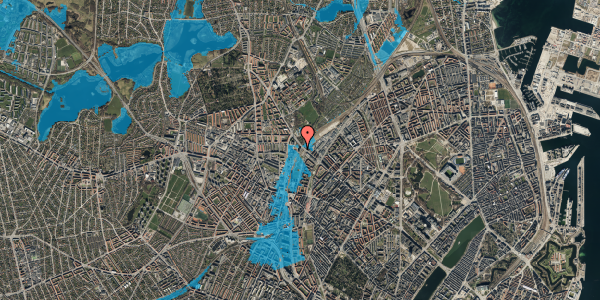 Oversvømmelsesrisiko fra vandløb på Fyrbødervej 12, 9. 2902, 2400 København NV