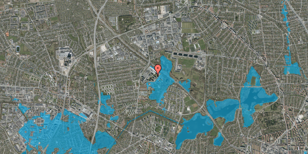 Oversvømmelsesrisiko fra vandløb på Gyngemose Parkvej 37, 3. tv, 2860 Søborg