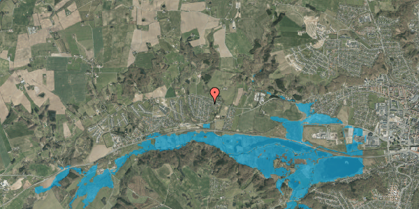 Oversvømmelsesrisiko fra vandløb på Silkehalevej 14, 7100 Vejle
