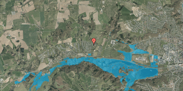 Oversvømmelsesrisiko fra vandløb på Silkehalevej 18, 7100 Vejle