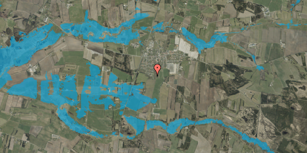 Oversvømmelsesrisiko fra vandløb på Skovduevej 24, 6980 Tim