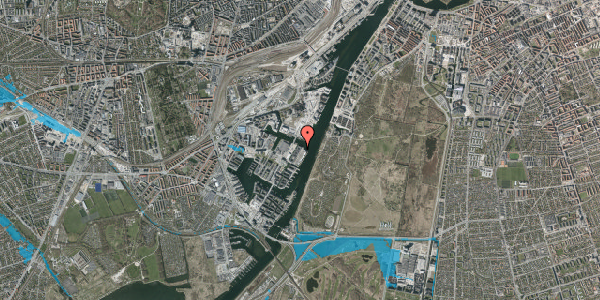 Oversvømmelsesrisiko fra vandløb på Cylindervej 21, 5. th, 2450 København SV