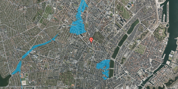 Oversvømmelsesrisiko fra vandløb på Hiort Lorenzens Gade 12, 2200 København N