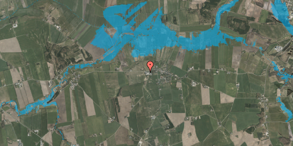 Oversvømmelsesrisiko fra vandløb på Allingvej 8, 8963 Auning
