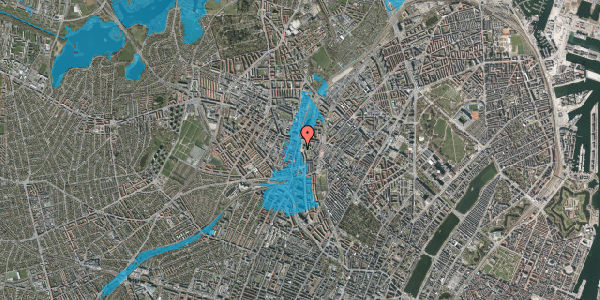 Oversvømmelsesrisiko fra vandløb på Folmer Bendtsens Plads 7, 2200 København N
