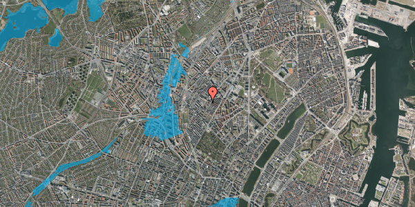 Oversvømmelsesrisiko fra vandløb på Thorsgade 65A, 2200 København N